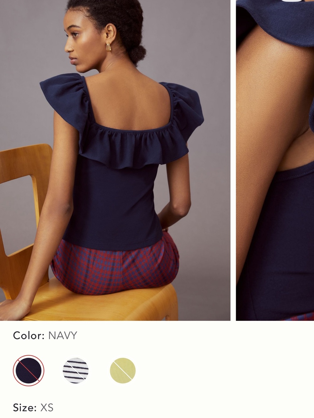 Maeve Ruffled Square-Neck Top - Picture 2 of 6